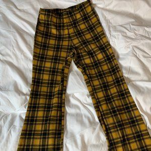 FOREVER 21 Plaid Flare Pants Size S